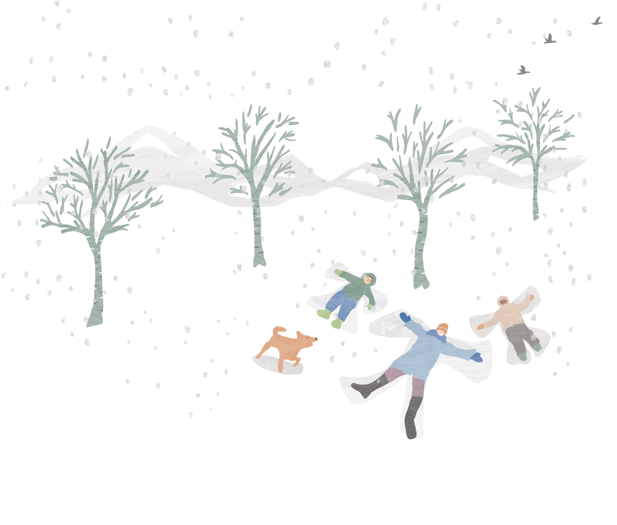 Family Activity Illustrations: Winter