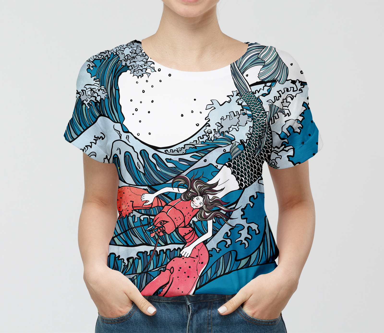 The Coney Island Mermaid Parade Poster Illustration: T-shirt